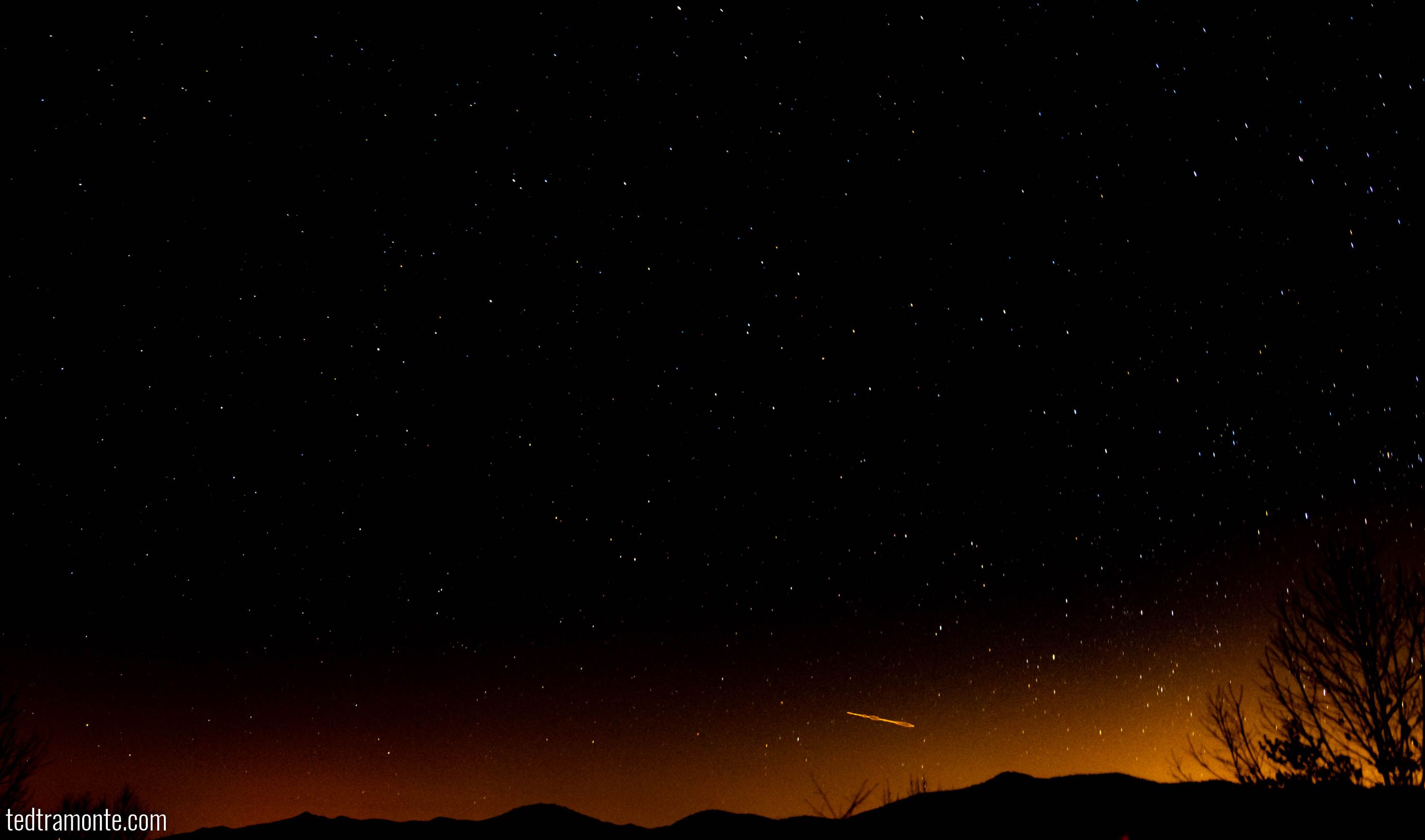 Night sky in Georgia mountains